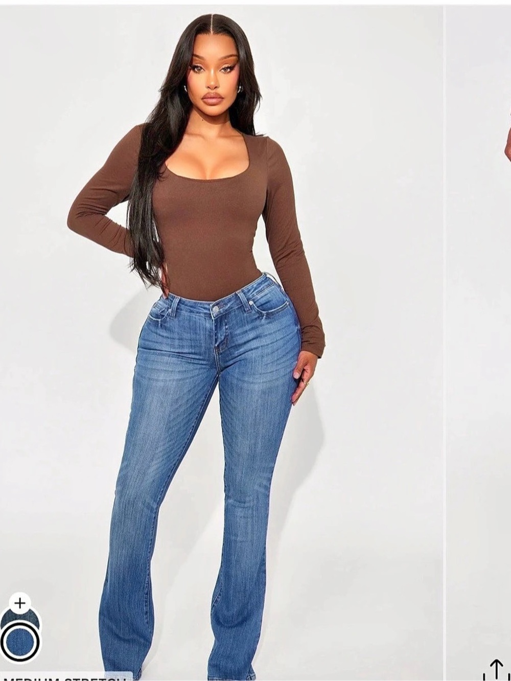 Fashion Nova Low Rise Bootcut Jean size